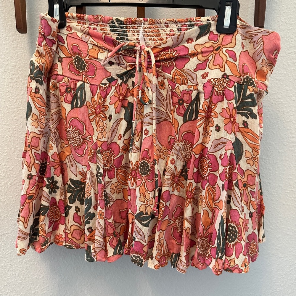 Free People Ellie floral flounce skort XL